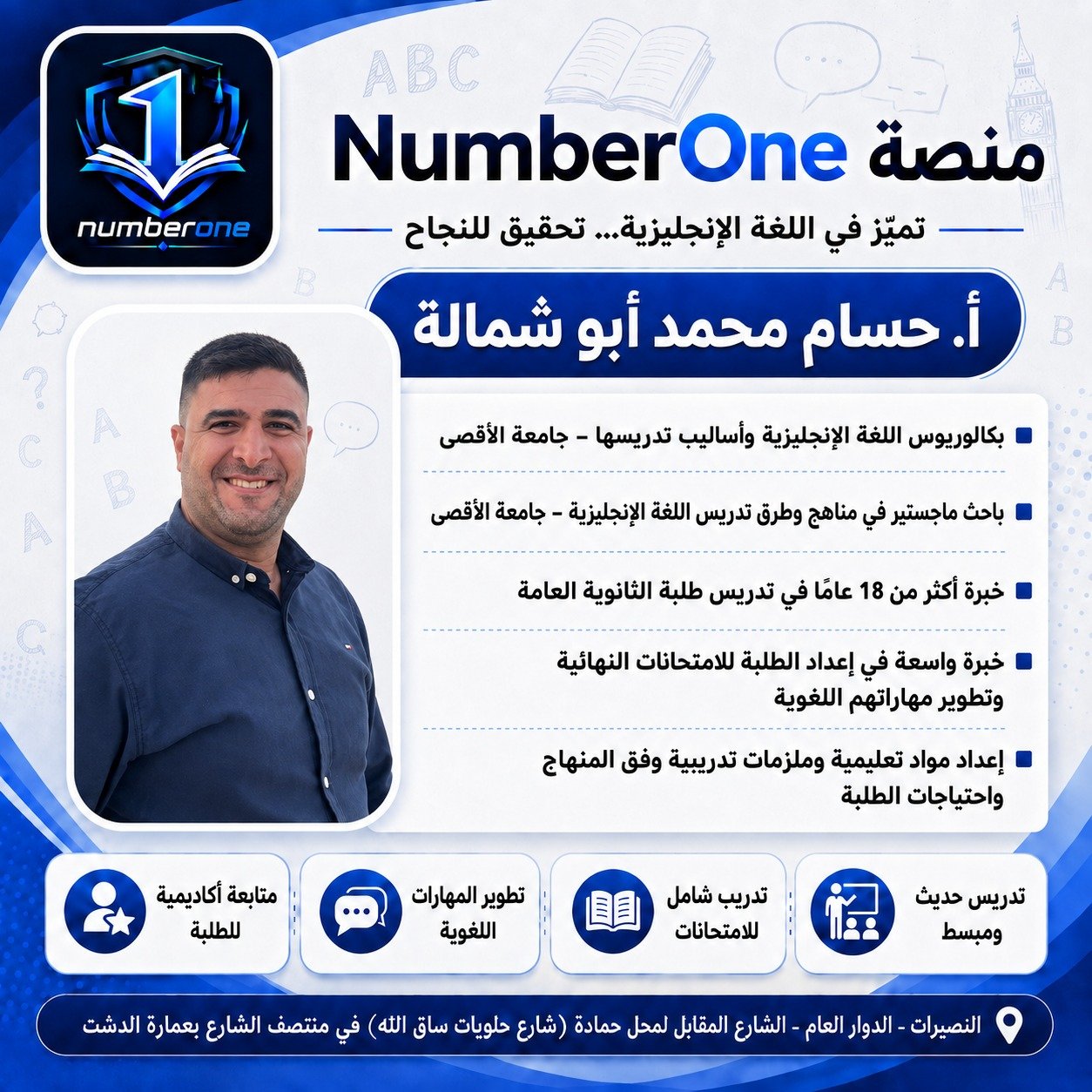 بطاقة التعريف الخاصة بـ أ. حسام محمد أبو شمالة
